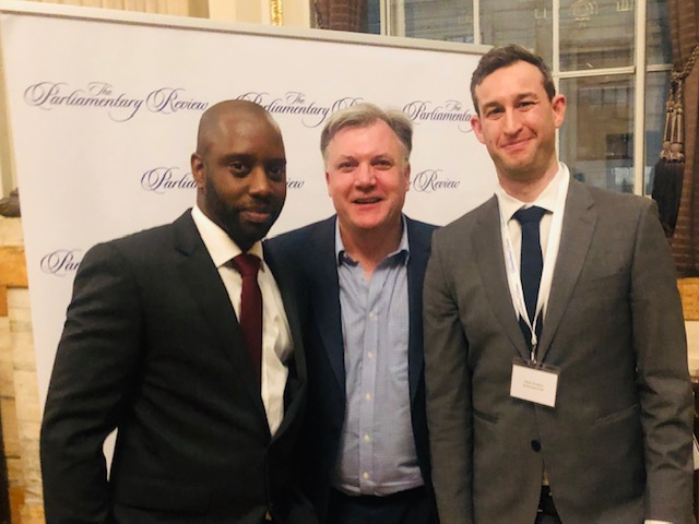 Retirement Line’s Faron Brown and Mark Ormston met Ed Balls at the 2019 Parliamentary Review Gala Evening in Westminster.